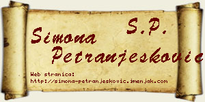 Simona Petranjesković vizit kartica
